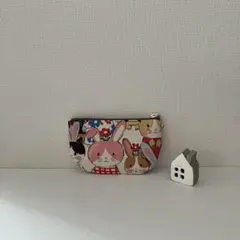 うさぎ柄のミニミニポーチ