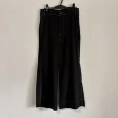 HARE ホワイトステッチ スラックス パンツ ブラック Sのサムネイル