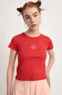 SLY LOGO TINY Tシャツ　レッド　Fサイズ