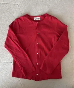 カーディガン　赤　130cm