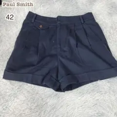 ポールスミス【XL】ウール カシミヤ ショートパンツ ネイビー インナー