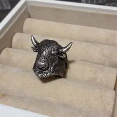 牛 リング 指輪 古着 シルバー