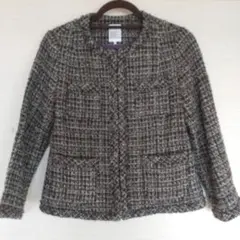 テチチ ツィードノーカラージャケット