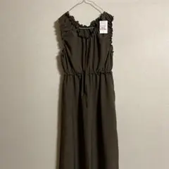 しまむら ギャザーデザインワンピース 中茶 Lサイズのサムネイル