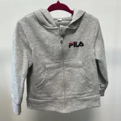 FILA キッズ ジップアップパーカー グレー 90