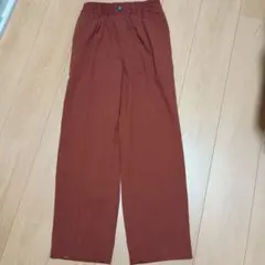 ワイドパンツ イージーパンツ オレンジブラウン　GU
