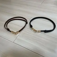 ベルト 2本セット ブラウン ブラック