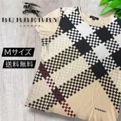 BURBERRY ノバチェック 総柄Tシャツ ロゴ入 三陽商会製