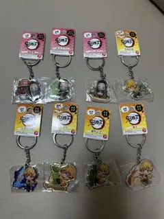 鬼滅の刃 地域限定 メタルキーホルダー全8種セット➕ガチャ 冨岡義勇おまけ付き