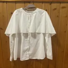 GU☆ケープカラーブラウス　ホワイト