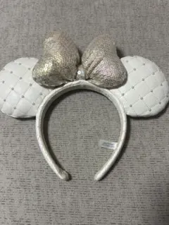 ホワイトミッキー耳カチューシャ