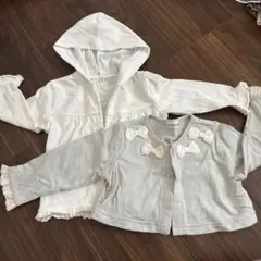 【サイズ80】branshes リボン付きカーディガン