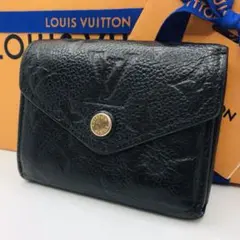 ルイヴィトン✨ モノグラム アンプラント ポルトフォイユ ゾエ 三つ折り財布 黒