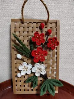 つまみ細工 壁掛け飾りNo.1107