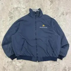 90s USA製　King Louie　ウォームアップジャケット　XL　紺　古着
