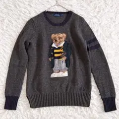 新品タグ付き ポロラルフローレン ポロベア 刺繍 セーター リネン混 