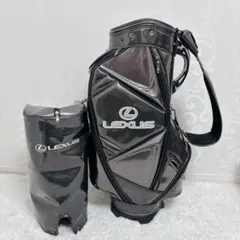 【希少】LEXUS レクサク　キャディバッグ　非売品　ゴルフバッグ　エナメルのサムネイル