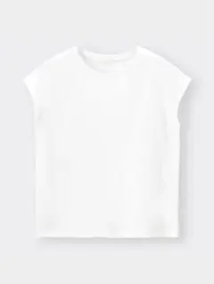 GU マーセライズドT(半袖) 白　Ｍサイズ OL通勤服のサムネイル