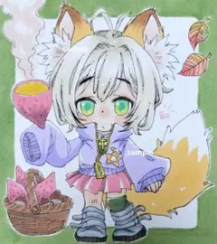 手描きイラスト　アナログ　オリジナル　原画