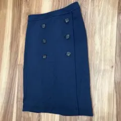 BANANA REPUBLIC タイトスカート ネイビー フロントボタンのサムネイル