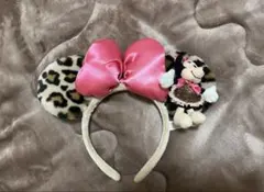 ミニーマウス ヒョウ柄カチューシャ