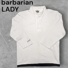90s BARBARIAN バーバリアン ラガーシャツ レディース 古着　7分丈