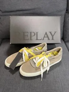REPLAY スニーカー グレー イエローのサムネイル