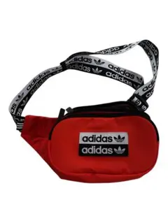 adidas（アディダス）ロゴ ウエストポーチ／ボディバッグ レッド