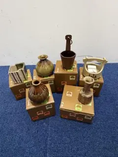 千趣会、花器、ミニ花瓶、豆花瓶、4点セット、陶器、一輪挿し、まとめ