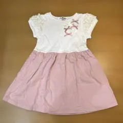 アイアムマリリン　フリル付き半袖ワンピース ホワイト/ピンク