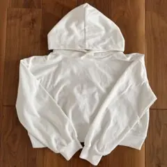 clear フード付き クロップドスウェット トレーナー パーカー