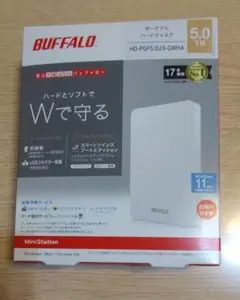 新品未使用 BUFFALO ポータブルHDD 5.0TB HD-PGF5.0U3