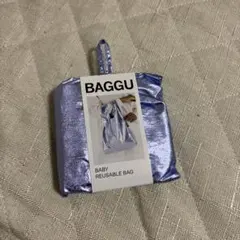 【新品未使用】BAGGU/エコバッグ/メタリックライトブルー/baby size