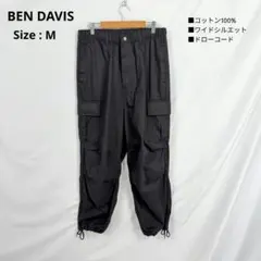 BEN DAVIS カーゴパンツ M ワイド コットン 黒 ワークパンツのサムネイル