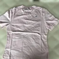 ヨット刺繍 クルーネック 半袖Tシャツ ライトピンクのサムネイル