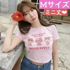 Hello Kitty 半袖Tシャツ ピンク 日焼けキティ こじはる 小嶋陽菜のサムネイル