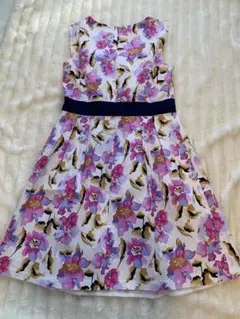 2点まとめ買いCherry Ann花柄フレアスカート ネイビーリボン付き