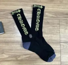 CHROME HEARTS ロゴ ソックス ブラック ネオンイエローのサムネイル