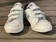 [希少]コンバース ワンスター レザー ベルクロ 25cm ホワイトシルバー
