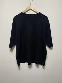 GU ウォッシャブルニットT ブラック XLのサムネイル