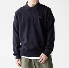 定価2.75万円　FRED PERRY ニットポロ　長袖ポロ　ロングスリーブ