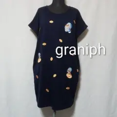 美品・レア graniph ドラえもん Tシャツワンピース カットソーチュニックのサムネイル