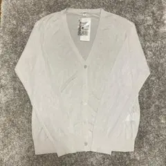 【新品】✨ユニクロ 未使用 ライトグレー カーディガン【L】
