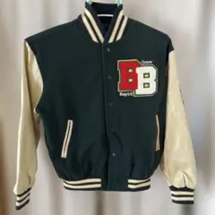 最終値下げ‼️スタジャン　ダークグリーン×クリーム　LL