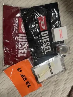 DIESEL メッシュバッグ 赤・黒セット