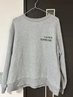 スタジオクリップ 裏起毛スウェット トレーナー　ライトグレー フリーサイズ 美品