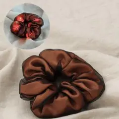 3coins 光るシュシュ　オレンジ　ハロウィン