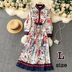 ボタニカル柄ワンピース