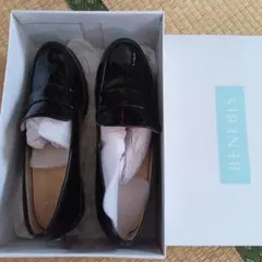 BENEBIS 黒ローファー 24.0cm 2E