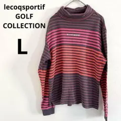 le coq sportif タートルネックシャツ グレーオレンジ 綿100 L
